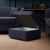 Ansdell Storage Footstool Indigo from Roseland Furniture
