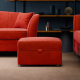 Ansdell Storage Footstool Paprika from Roseland Furniture