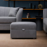 Ansdell Storage Footstool Steel from Roseland Furniture