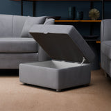 Ansdell Storage Footstool Steel from Roseland Furniture
