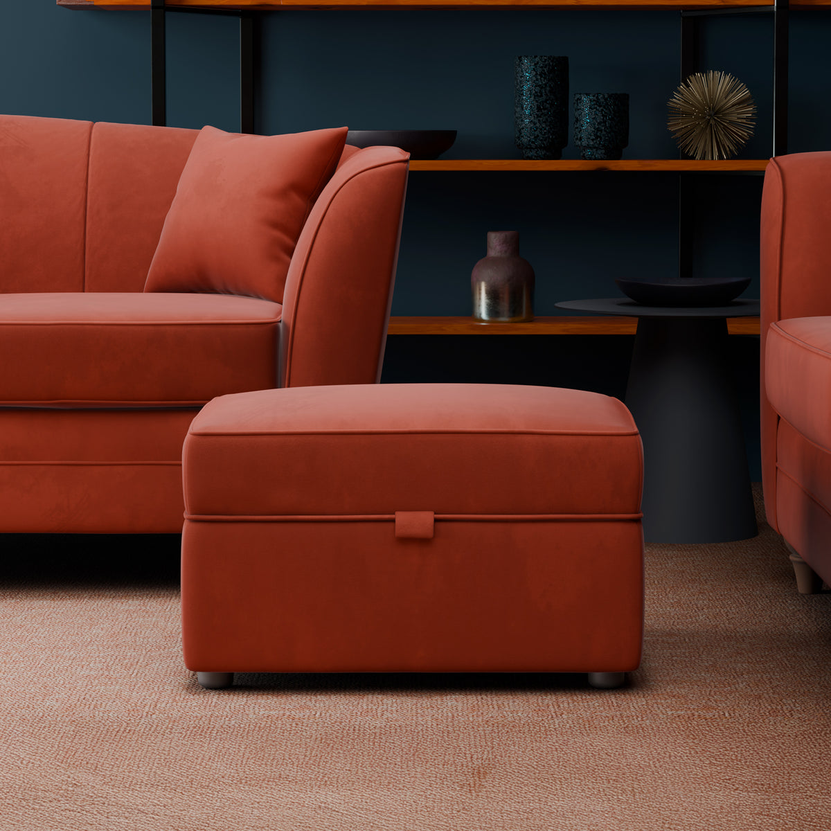 Ansdell Storage Footstool Umber from Roseland Furniture