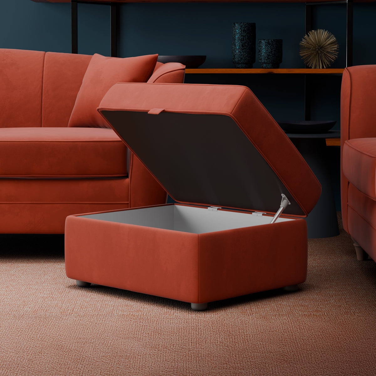 Ansdell Storage Footstool Umber from Roseland Furniture