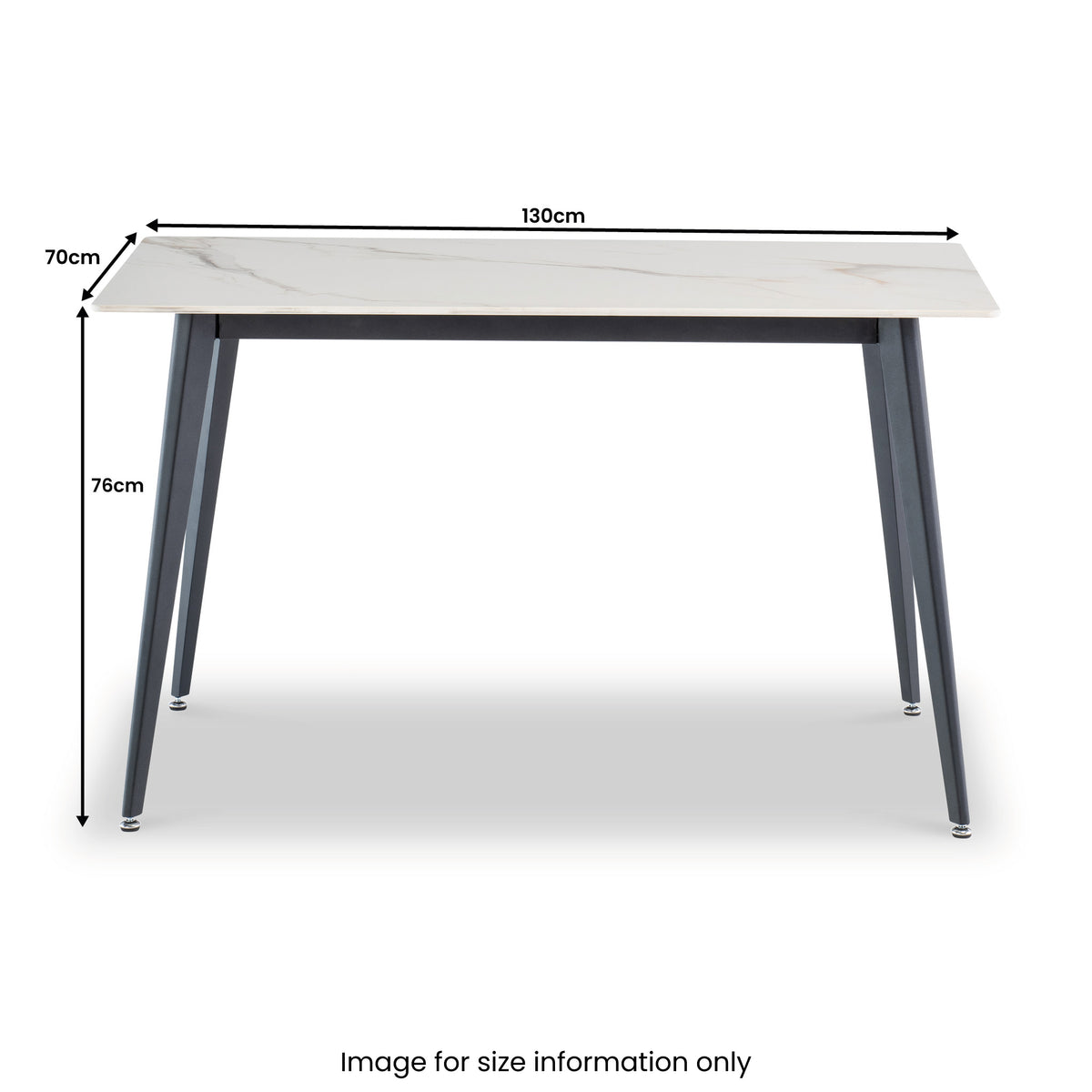 Owen White 130cm Sintered Stone Dining Table for dining room