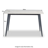 Owen White 130cm Sintered Stone Dining Table for dining room