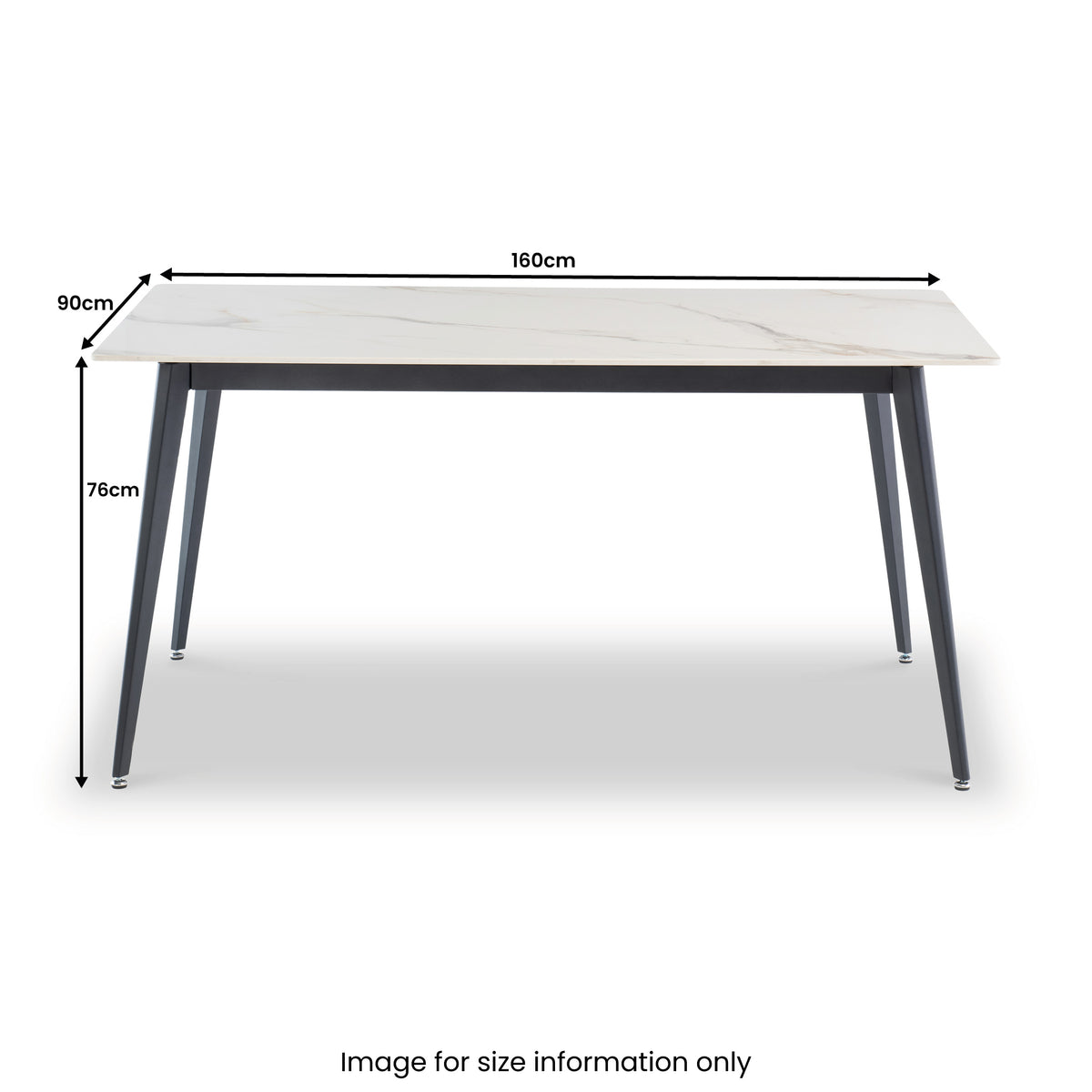 Owen White 160cm Sintered Stone Dining Table for dining room