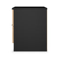 Jago-slatted-effect-2-drawer-bedside-black from Roseland Furniture