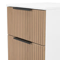 Jago-slatted-effect-2-drawer-bedside-white from Roseland Furniture
