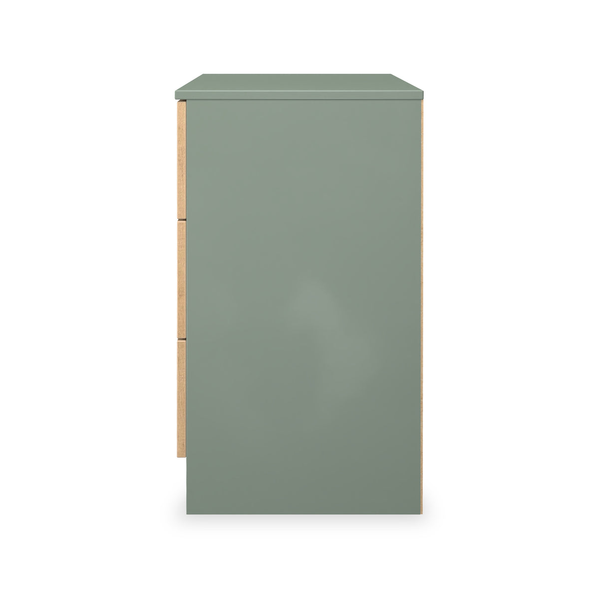 Jago-Slatted-Effect-3-Drawer-Chest-Greenfrom Roseland Furniture