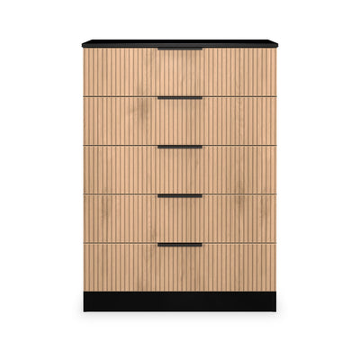 Jago Slatted Effect 5 Drawer Chest