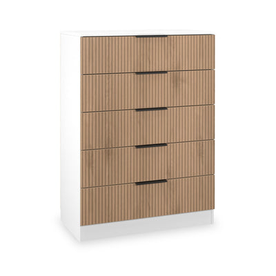 Jago Slatted Effect 5 Drawer Chest