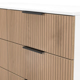 Jago-slatted-effect-6-drawer-midi-chest-white from Roseland Furniture