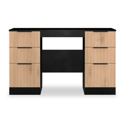 Jago Slatted Effect Kneehole Desk