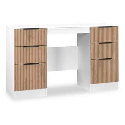 Jago Slatted Effect Kneehole Desk