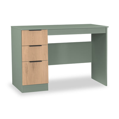 Jago Slatted Effect 3 Drawer Desk