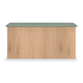 Jago-slatted-effect-blanket-box-green from Roseland Furniture