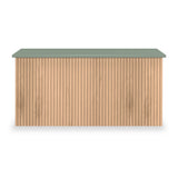 Jago-slatted-effect-blanket-box-green from Roseland Furniture