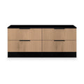 Jago-slatted-effect-4-drawer-bed-box-black from Roseland Furniture