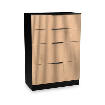 Jago Slatted Effect 4 Drawer Deep Chest