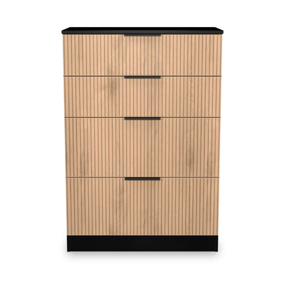 Jago Slatted Effect 4 Drawer Deep Chest