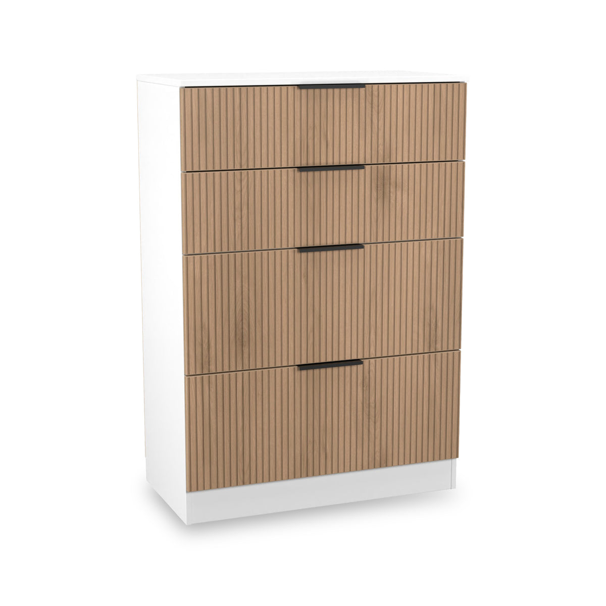 Jago-slatted-effect-4-drawer-deep-chest from Roseland Furniture