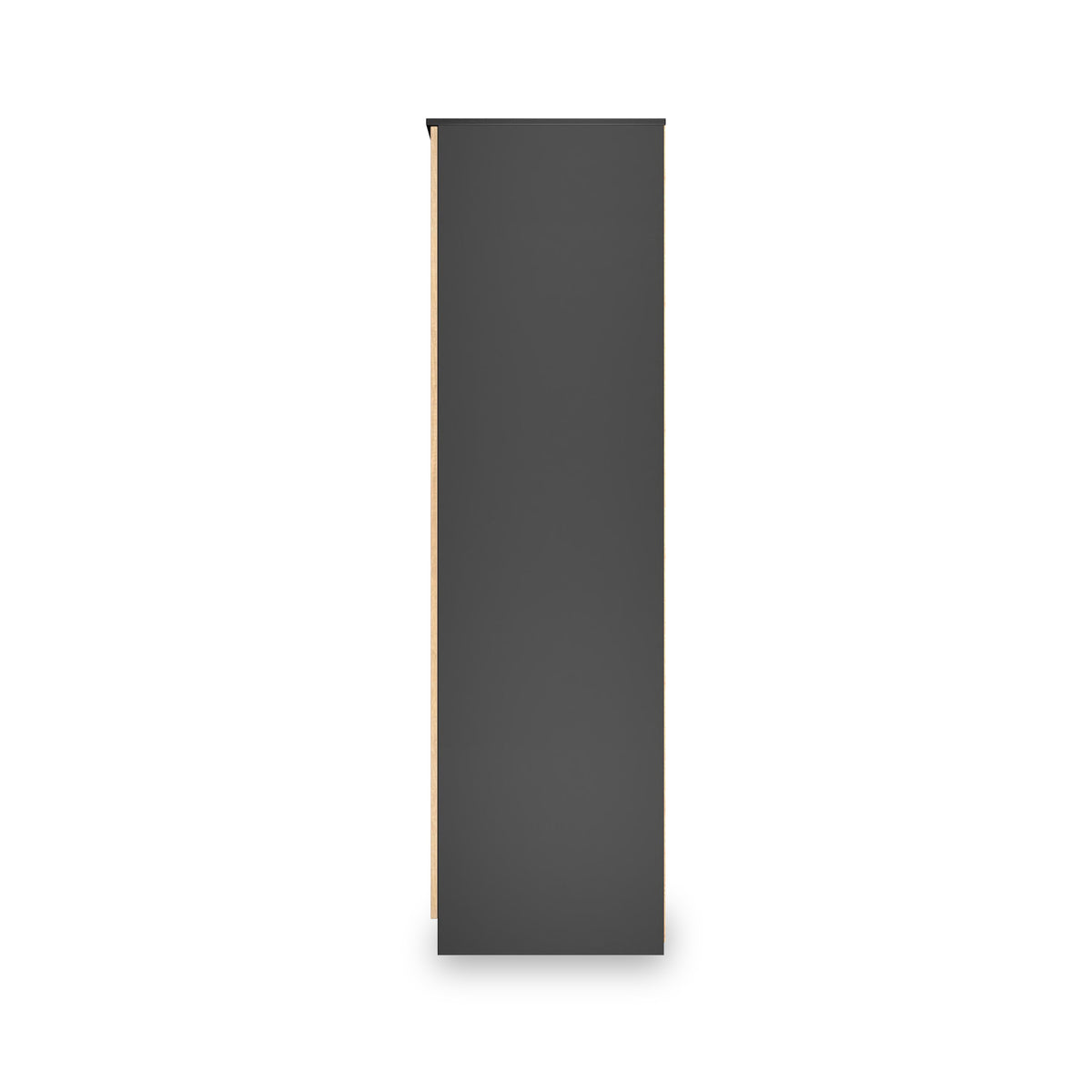 Jago-slatted-effect-2-door-wardrobe-black from Roseland Furniture