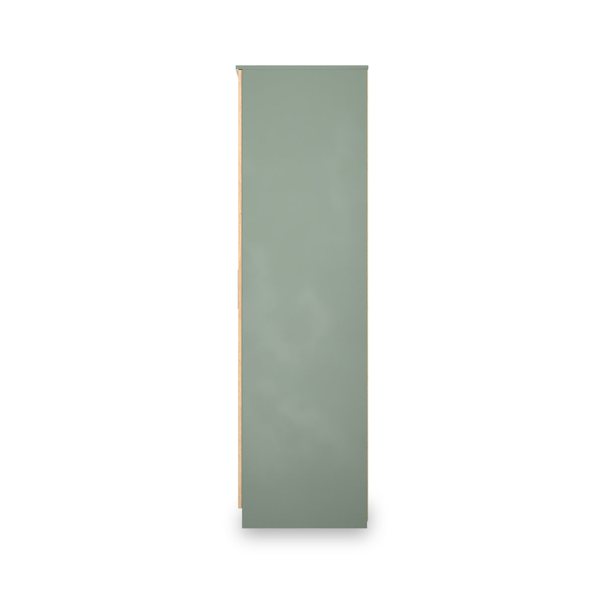 Jago-slatted-effect-2-door-wardrobe-green from Roseland Furniture