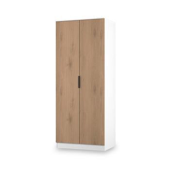 Jago Slatted Effect 2 Door Double Wardrobe for Bedrooms | Roseland