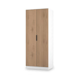 Jago-slatted-effect-2-door-wardrobe-white from Roseland Furniture