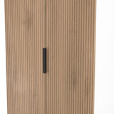 Jago-slatted-effect-2-door-wardrobe-white from Roseland Furniture