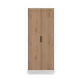 Jago-slatted-effect-2-door-wardrobe-white from Roseland Furniture