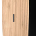 Jago-slatted-effect-tall-2-door-wardrobe-black from Roseland Furniture