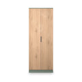 Jago-slatted-effect-tall-2-door-wardrobe-green from Roseland Furniture