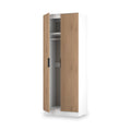 Jago-slatted-effect-tall-2-door-wardrobe-white from Roseland Furniture