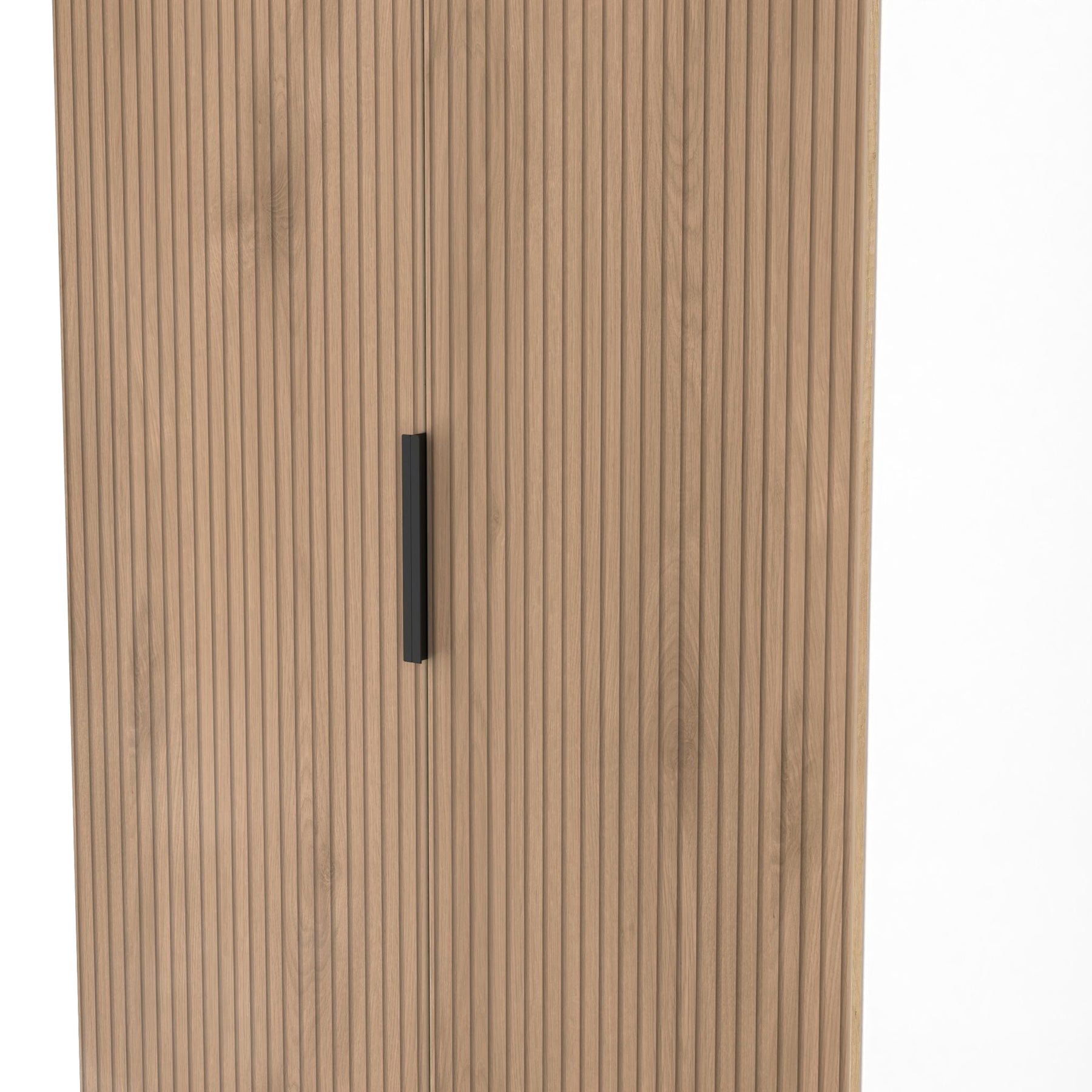 Jago-slatted-effect-tall-2-door-wardrobe-white from Roseland Furniture