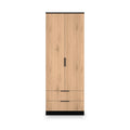 Jago-tall-2-door-2-drawer-wardrobe-black from Roseland Furniture