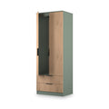 Jago-tall-2-door-2-drawer-wardrobe-green from Roseland Furniture