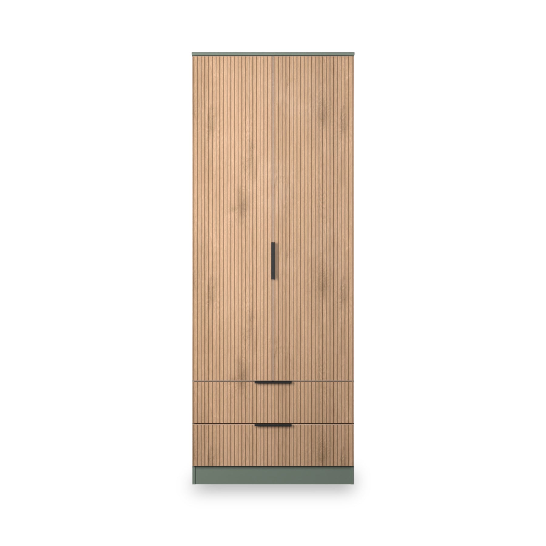 Jago-tall-2-door-2-drawer-wardrobe-green from Roseland Furniture