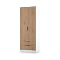 Jago-tall-2-door-2-drawer-wardrobe-white from Roseland Furniture