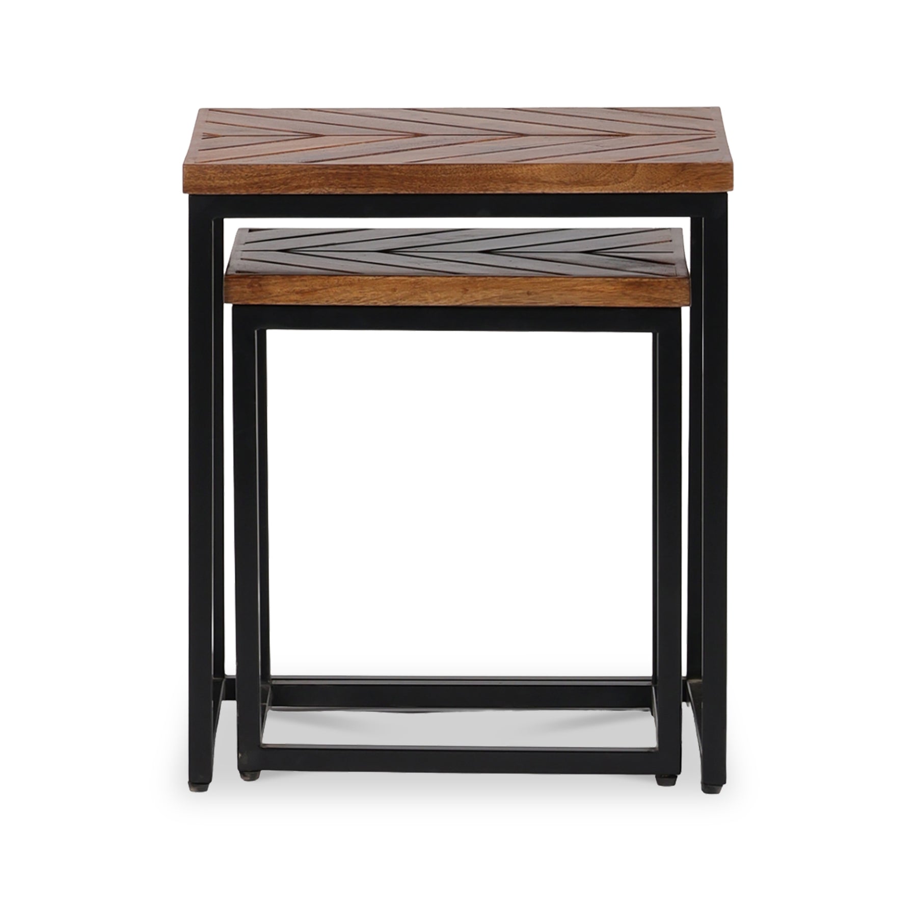 Loric Parquet Mango Wood Nest Of Tables