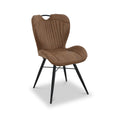 Peran Soft Faux Leather Camel Dining Chair from Roseland Furniture