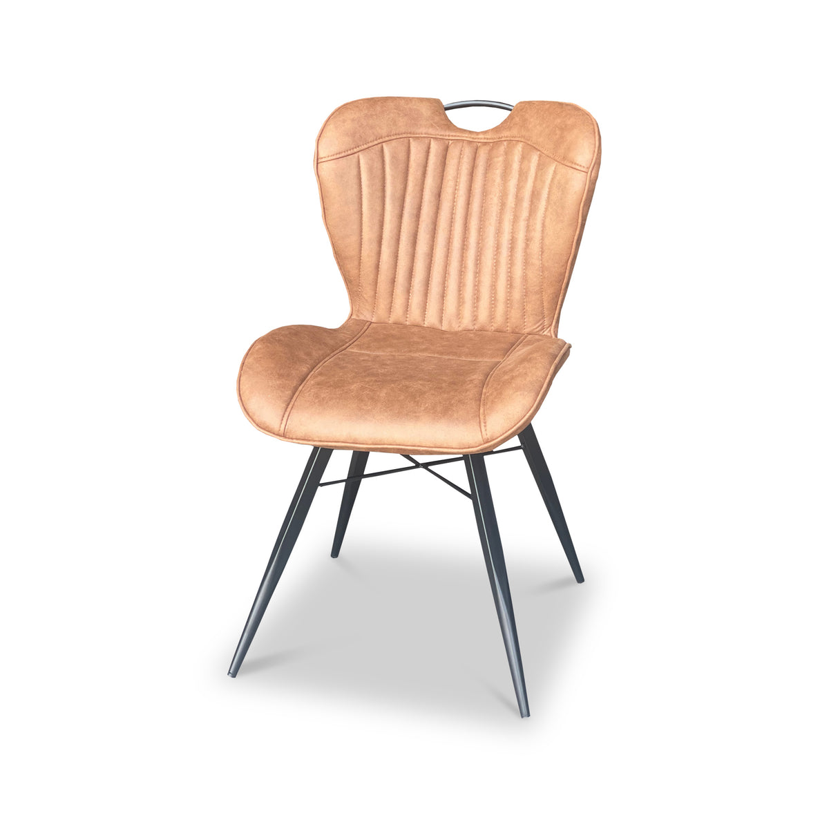 Peran Camel Soft Faux Leather Dining Chair