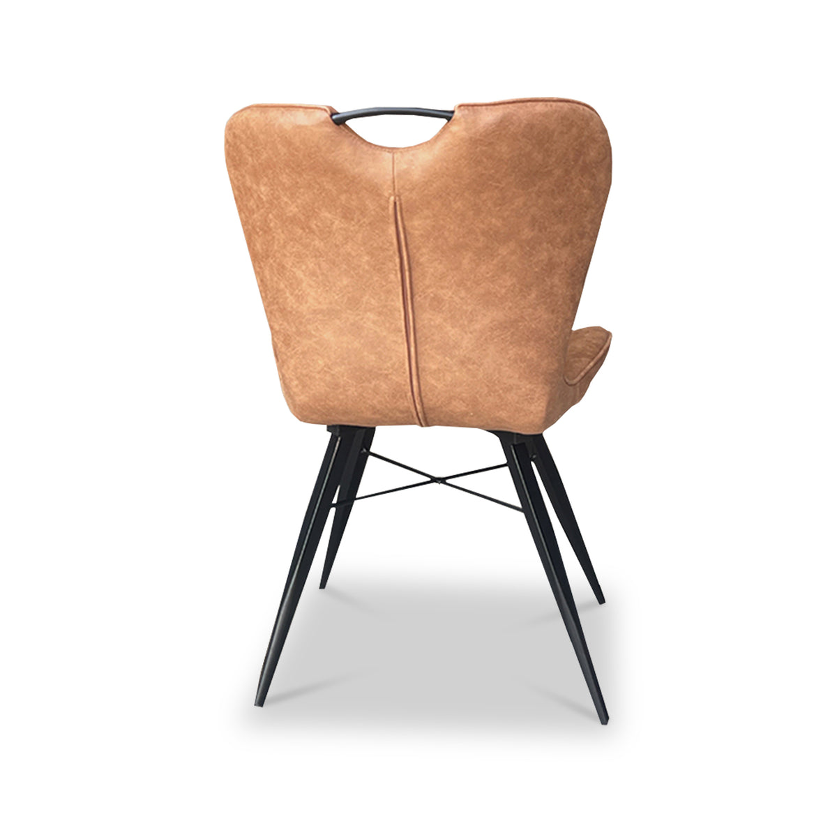 Peran Camel Soft Faux Leather Dining Chair