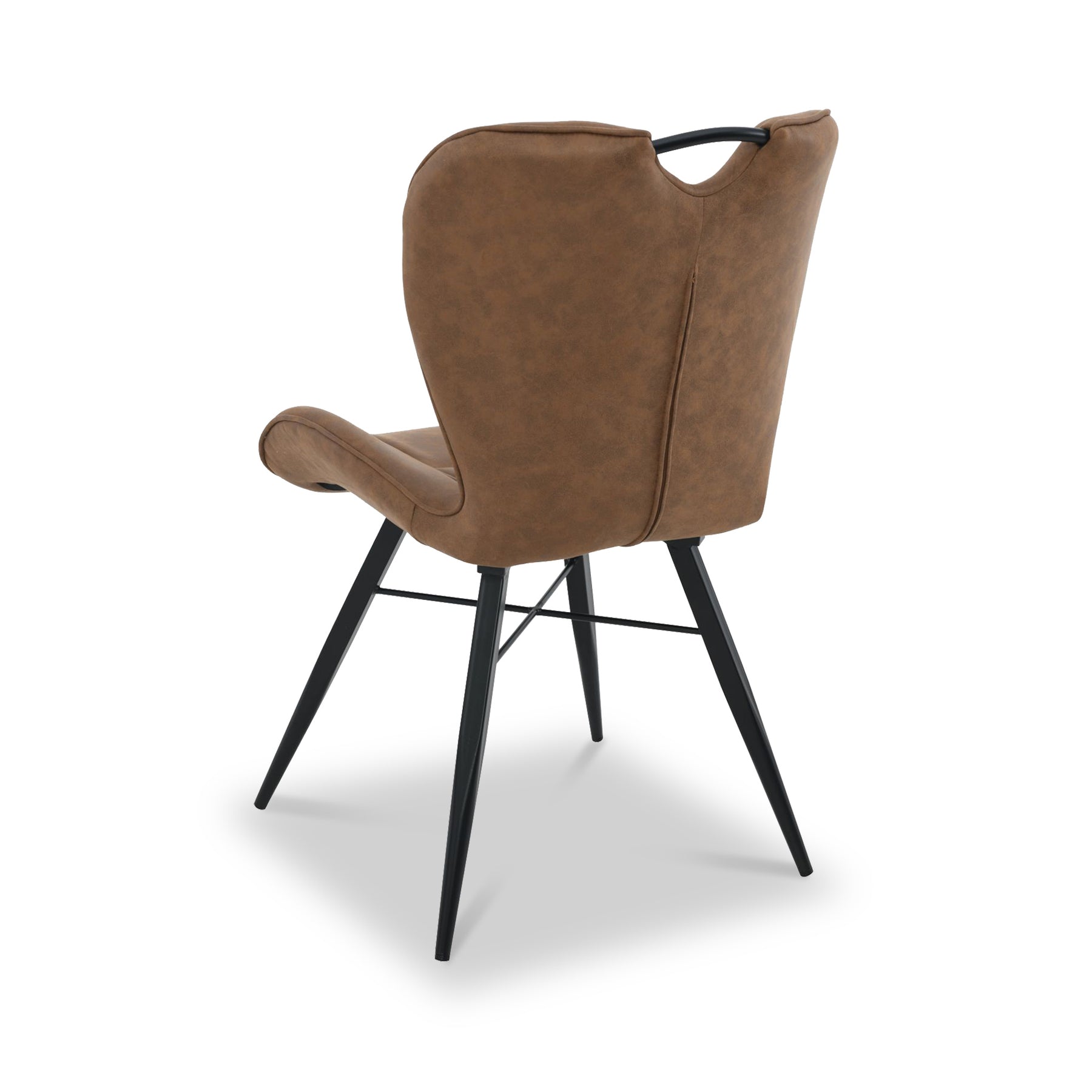 Peran Soft Faux Leather Camel Dining Chair from Roseland Furniture