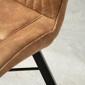 Peran Soft Faux Leather Camel Dining Chair from Roseland Furniture