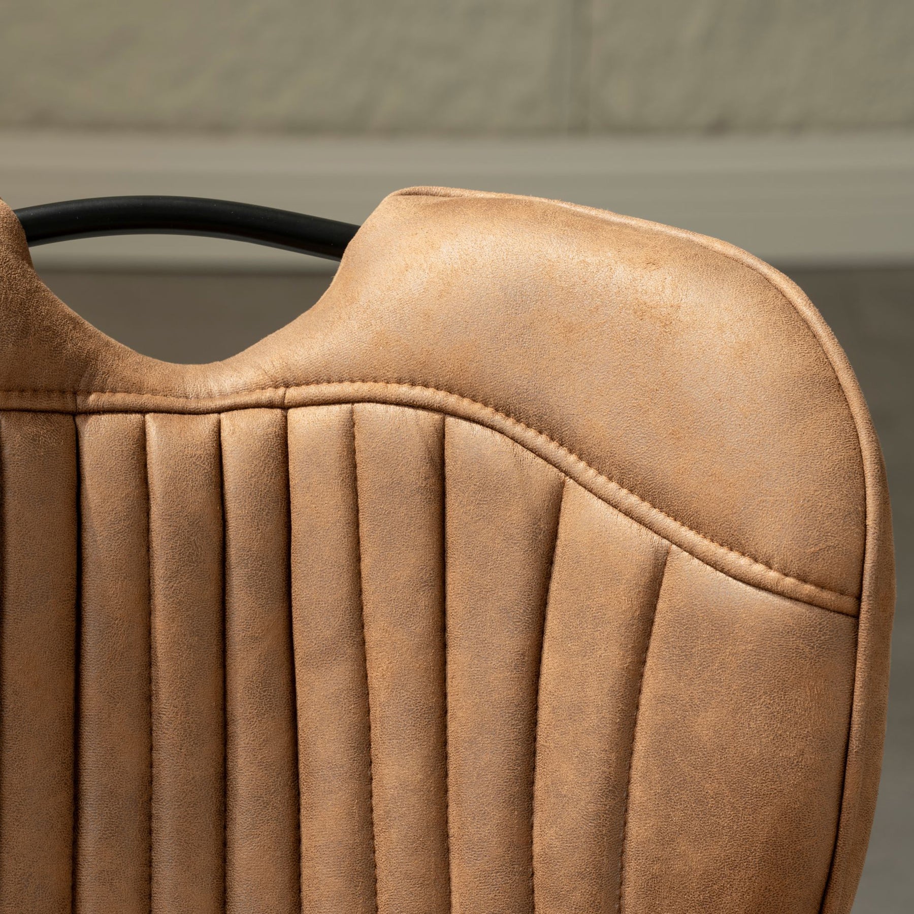 Peran Soft Faux Leather Camel Dining Chair from Roseland Furniture