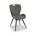 Peran Soft Faux Leather Grey Dining Chair from Roseland Furniture