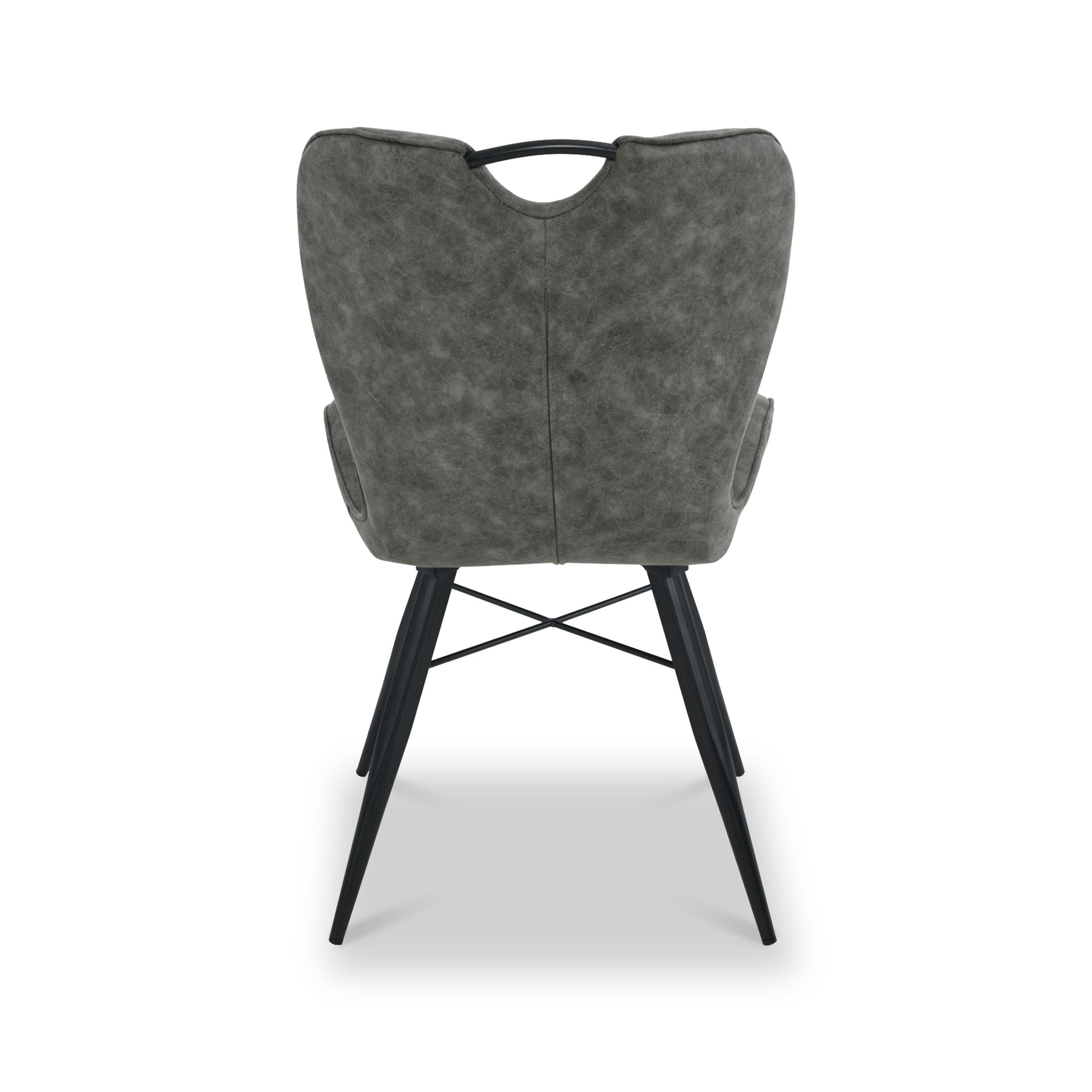 Peran Soft Faux Leather Grey Dining Chair from Roseland Furniture