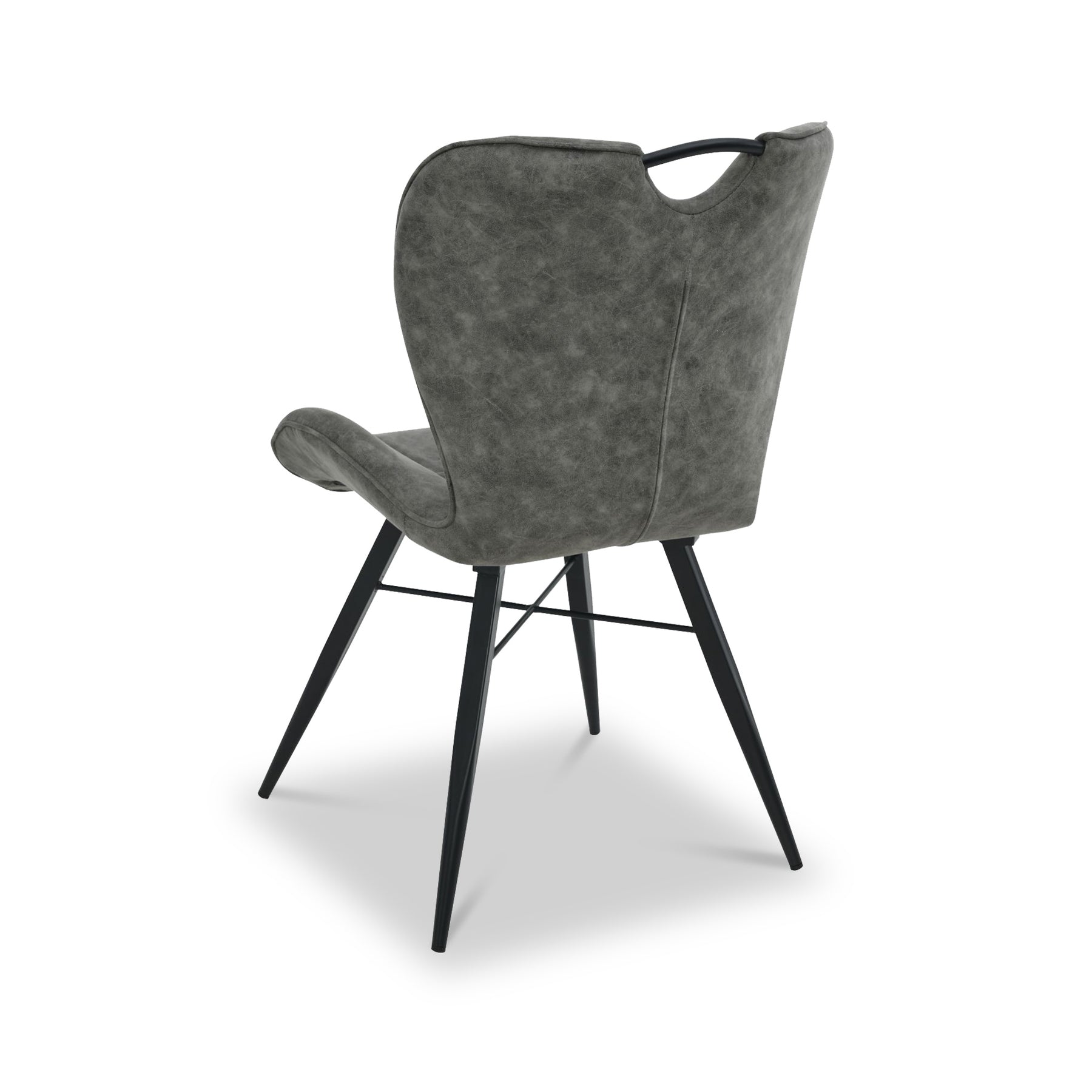 Peran Soft Faux Leather Grey Dining Chair from Roseland Furniture