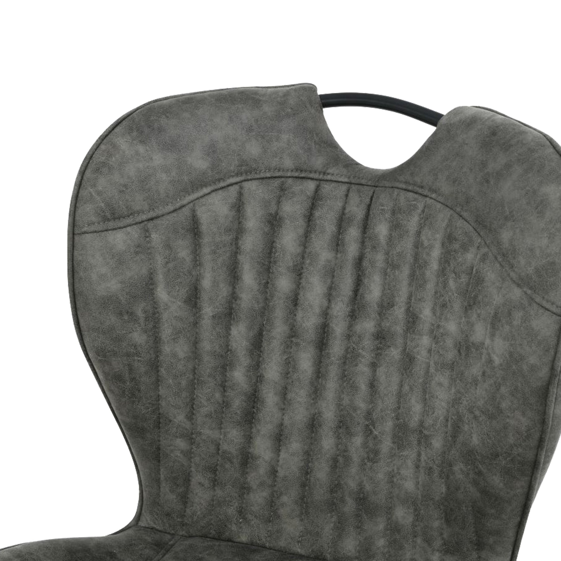 Peran Soft Faux Leather Grey Dining Chair from Roseland Furniture