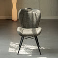 Peran Soft Faux Leather Grey Dining Chair from Roseland Furniture